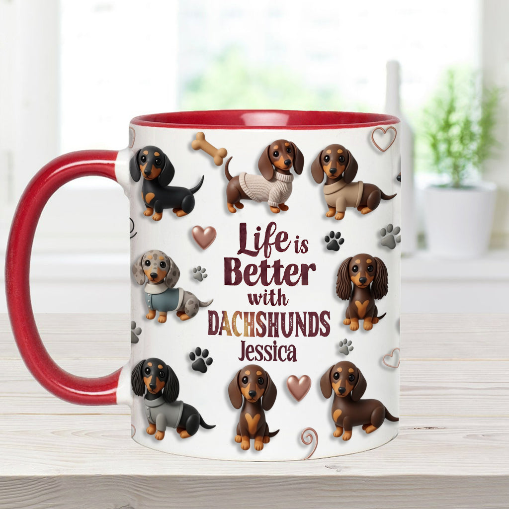 La vie est plus belle avec un chien - Mug personnalisé à motif chien