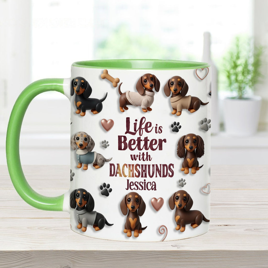 La vie est plus belle avec un chien - Mug personnalisé à motif chien