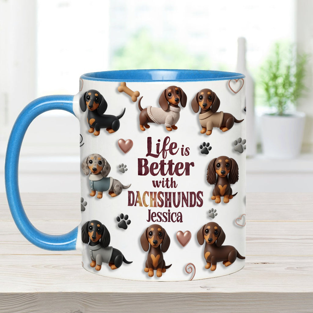 La vie est plus belle avec un chien - Mug personnalisé à motif chien