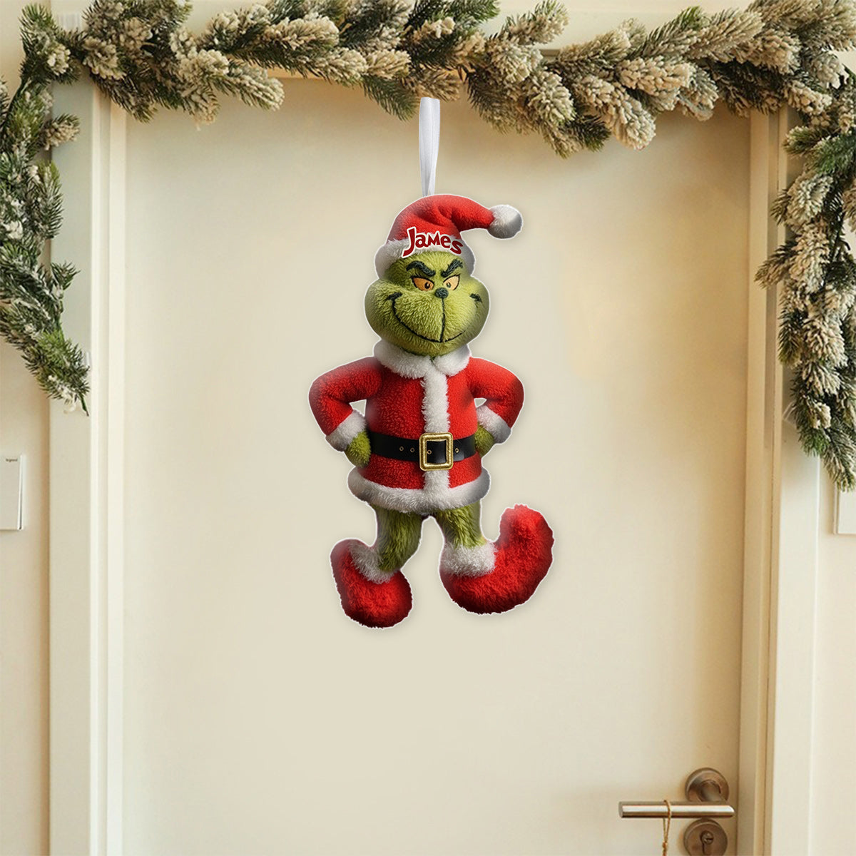 Joyeux Grinchmas - Chaussette de Noël personnalisée en forme d'étole
