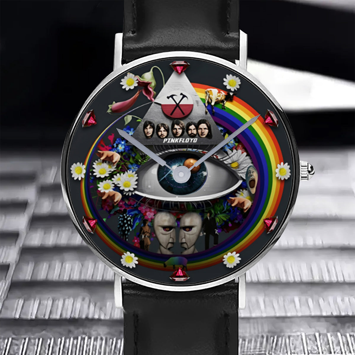 Pink Fl Rock Band 60th Year Anniversary - Personalized The Prism Hand Watch