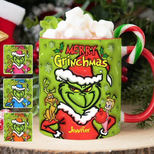 Merry Grinchmas - Personalized Stole Christmas Accent Mug