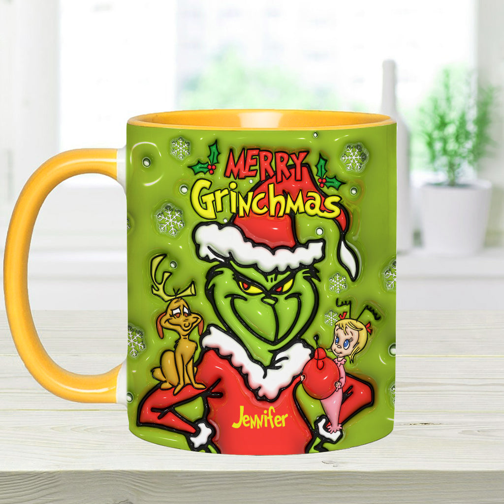 Joyeux Grinchmas - Mug personnalisé avec étole de Noël