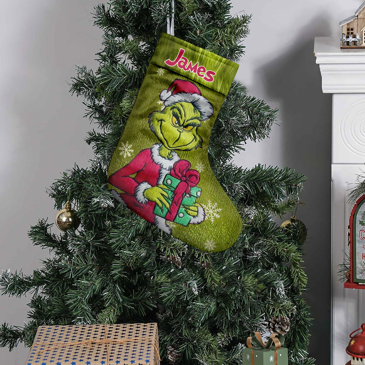 Merry Grinchmas - Personalized Stole Christmas Christmas Stockings
