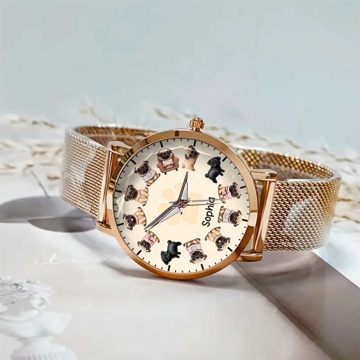 Life Is Better With My Dogs - Personalized Dog Women Hand Watch