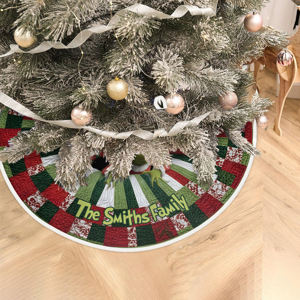 Vol de Noël Vert Coquin 3D Abysse - Cadeaux de Noël Volés - Jupe de sapin de Noël personnalisée