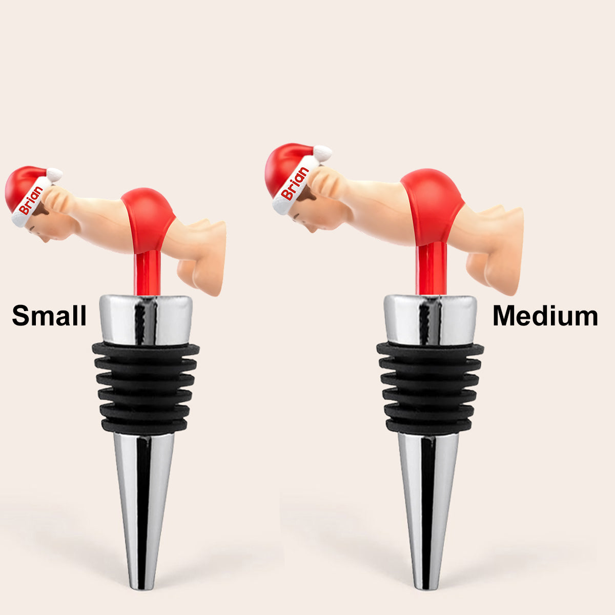 Noël coquin - Le cadeau de Noël idéal pour lui - Bouchon de bouteille personnalisé avec étole de Noël