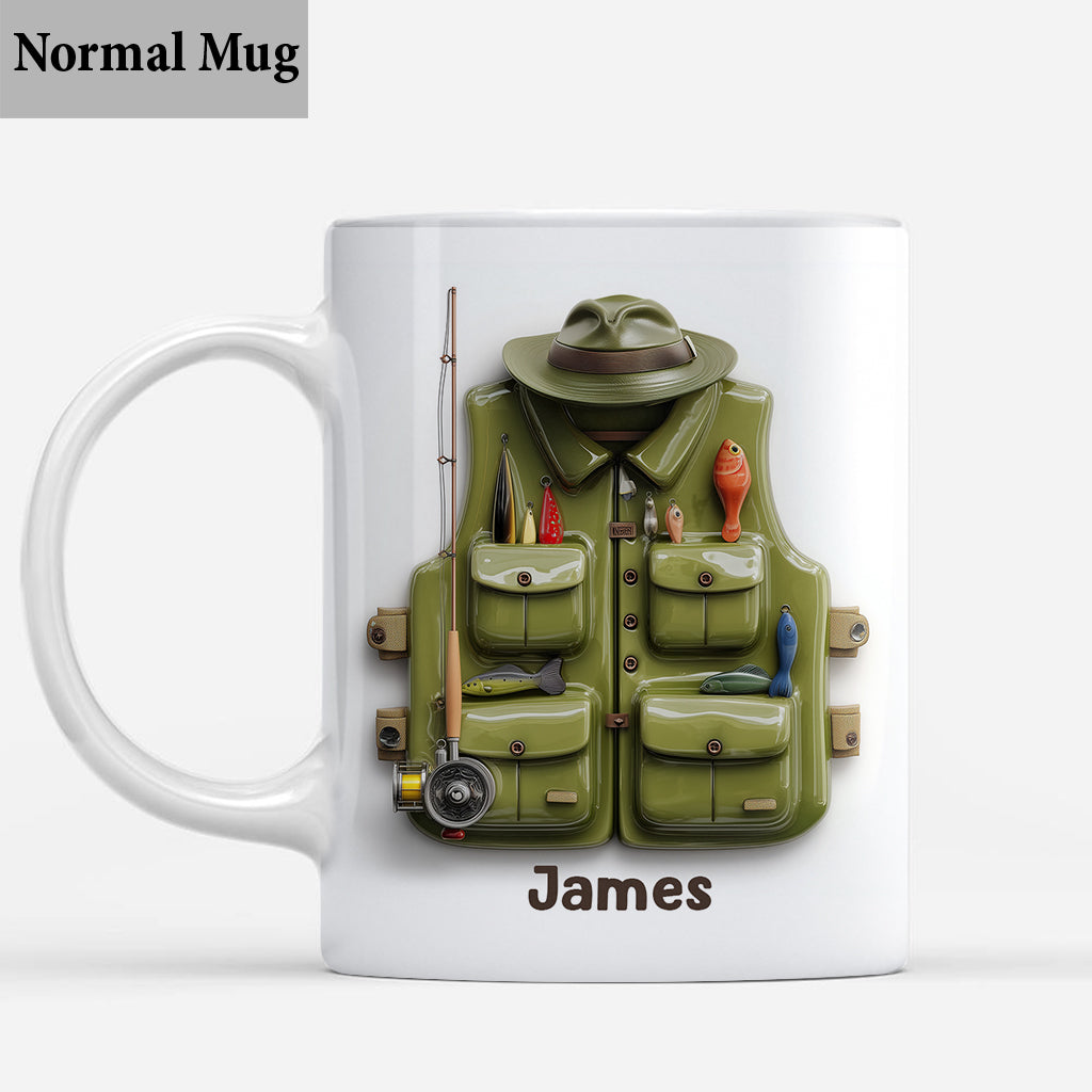 Gilet de pêche - Mug de pêche personnalisé