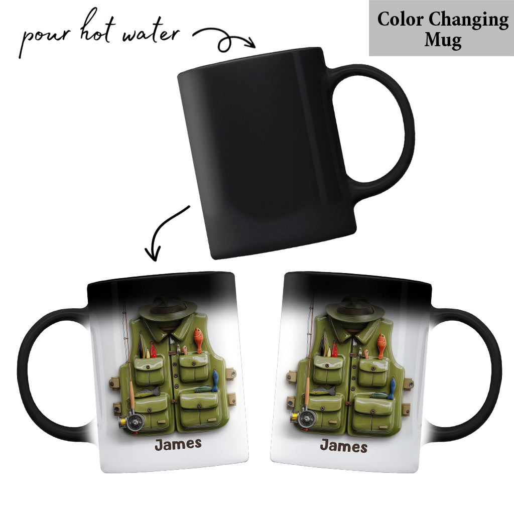 Gilet de pêche - Mug de pêche personnalisé