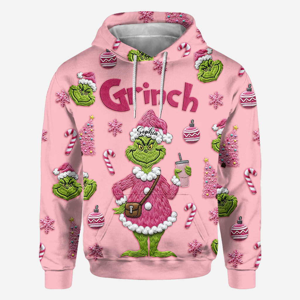 Joyeux Grinchmas - T-shirt personnalisé avec étole de Noël