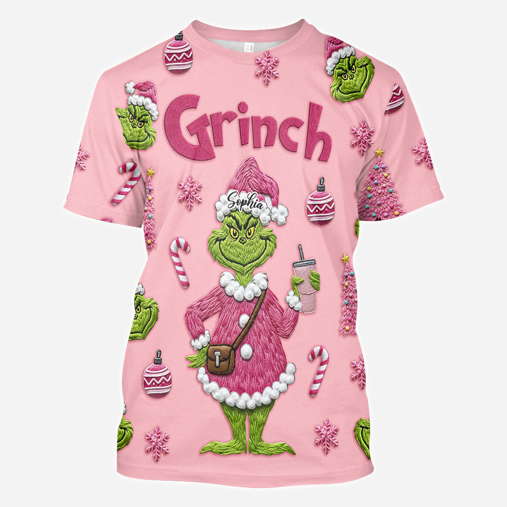 Joyeux Grinchmas - T-shirt personnalisé avec étole de Noël