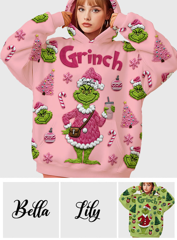 Joyeux Grinchmas - T-shirt personnalisé avec étole de Noël