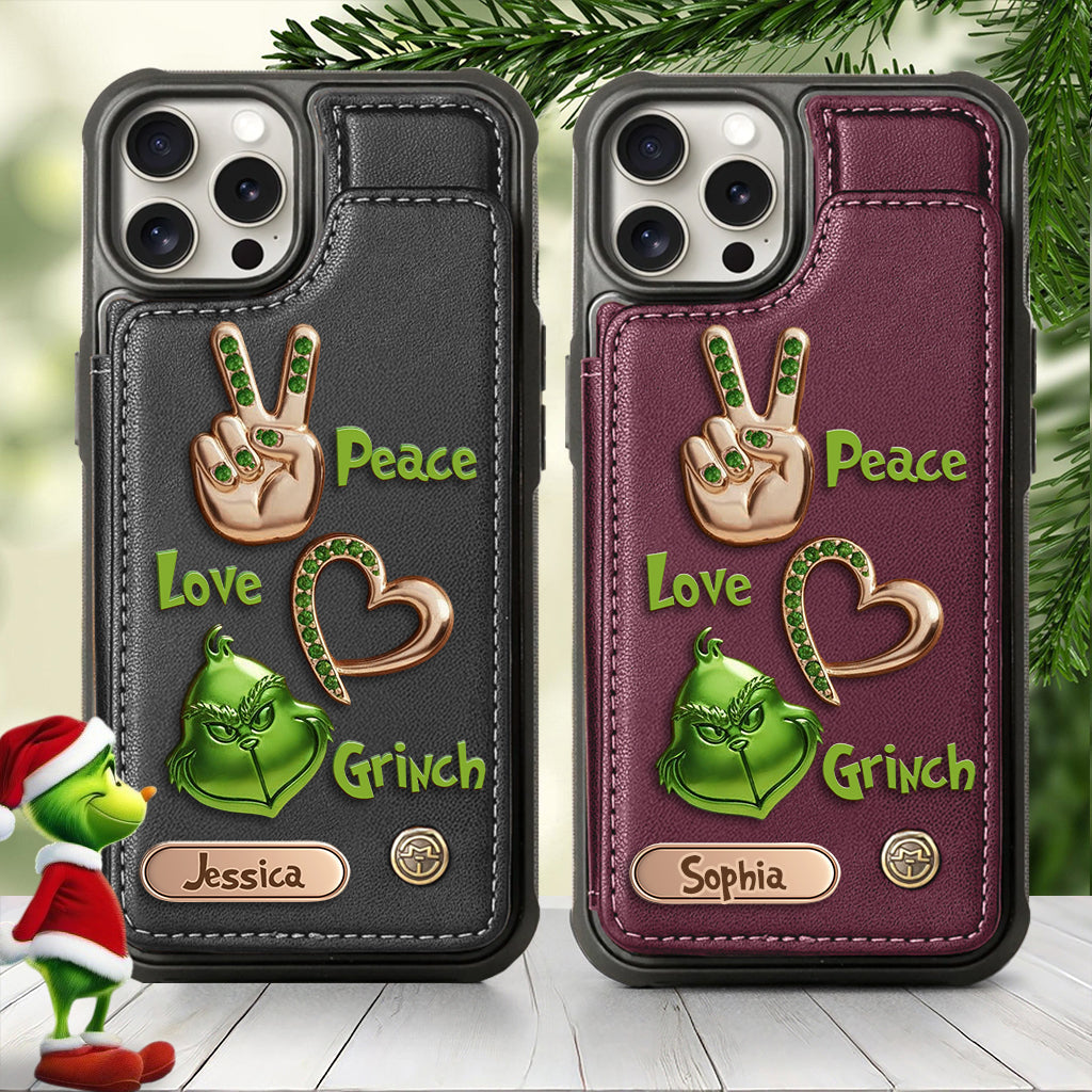 Joyeux Noël - Étui portefeuille/téléphone personnalisé avec étole de Noël