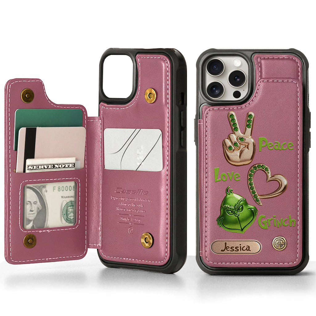 Joyeux Noël - Étui portefeuille/téléphone personnalisé avec étole de Noël