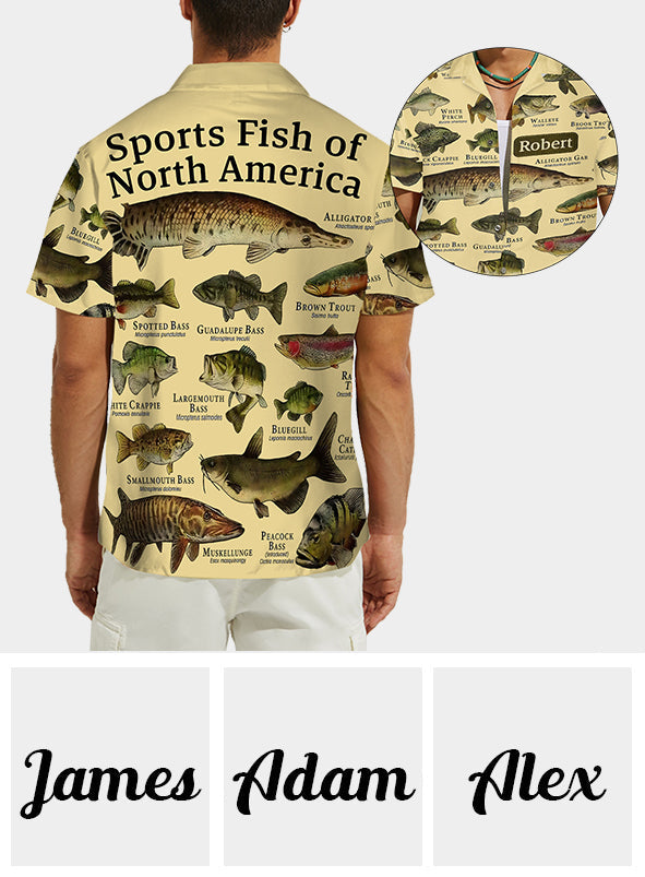 Poisson d'Amérique - Chemise hawaïenne de pêche personnalisée