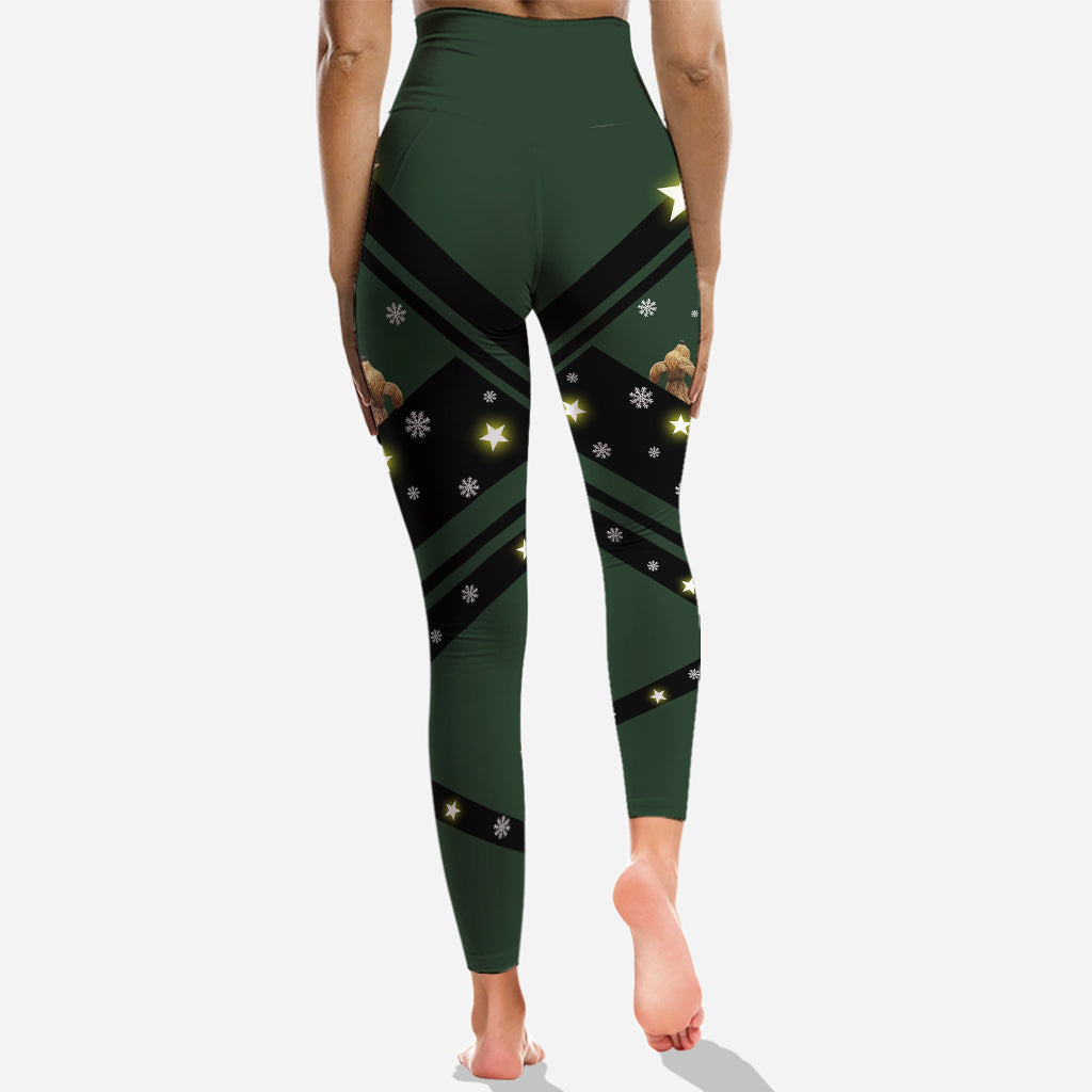 Joyeux Noël ! - Sweat à capuche et legging personnalisés avec étole de Noël