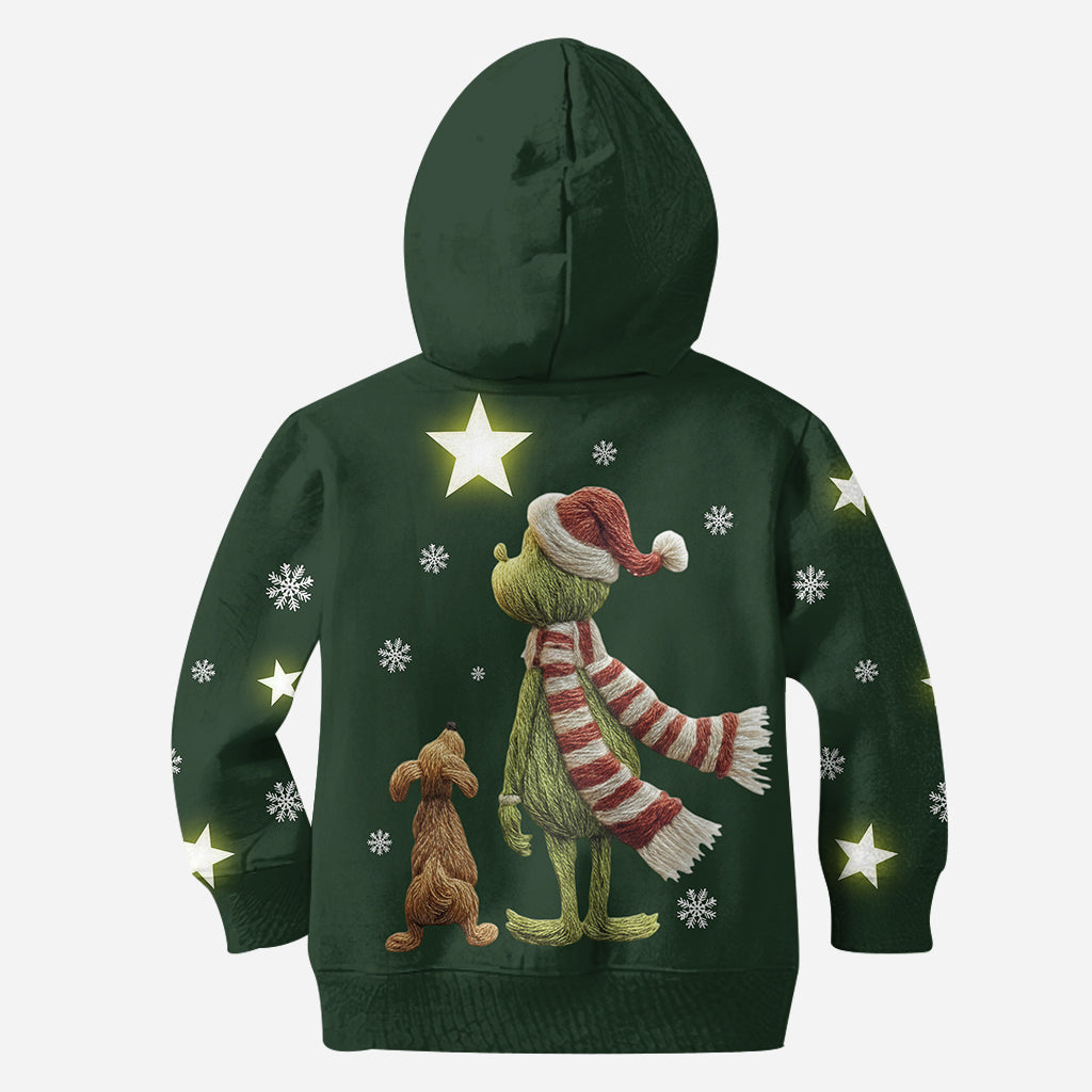 Joyeux Noël ! - Sweat à capuche et legging personnalisés avec étole de Noël