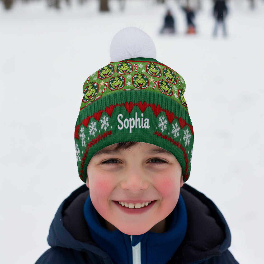 Merry Grinchmass - Personalized Stole Christmas Beanie Hat