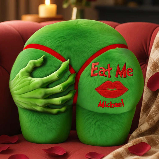 Funny Christmas Gift For Couple - Personalized Stole Christmas Faux Fur Shaped Pillow
