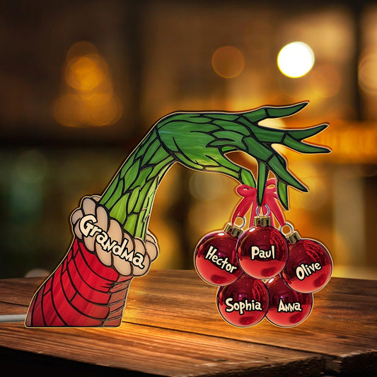 Joyeux Noël - Veilleuse LED personnalisée en acrylique avec étole de Noël