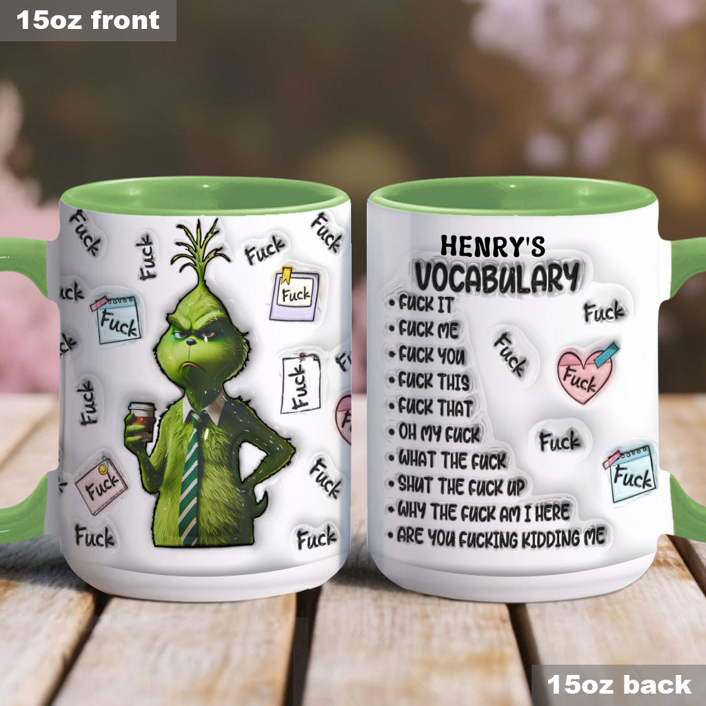 My Vocabulary - Personalized Stole Christmas Accent Mug