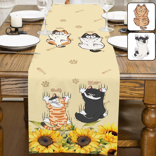 Chemin de table personnalisé Chats mignons