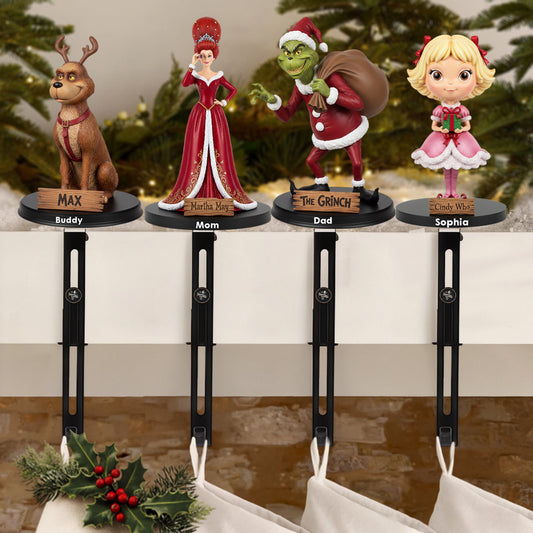 Stole Christmas - Personalized Stole Christmas Shaped Stocking Hanger