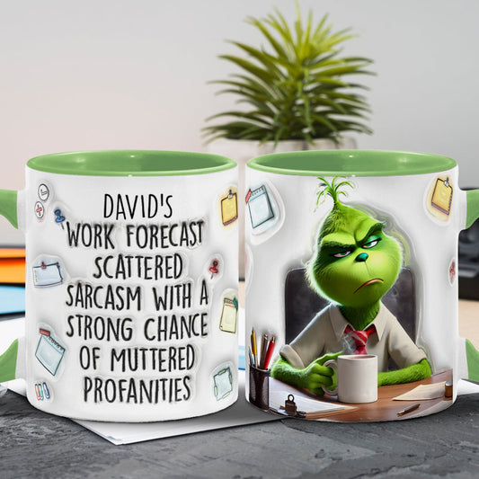 Work Forecast - Personalized Stole Christmas Accent Mug