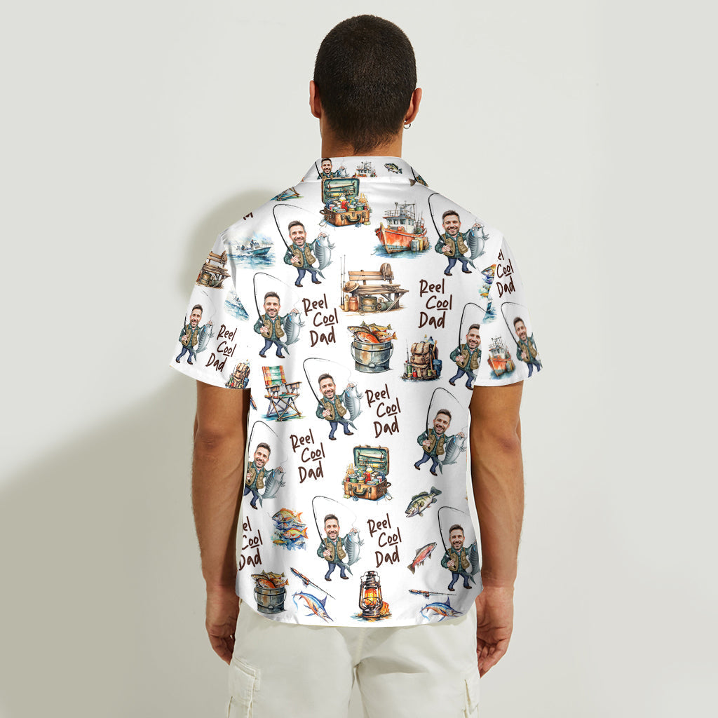 Papa cool - Chemise hawaïenne de pêche personnalisée