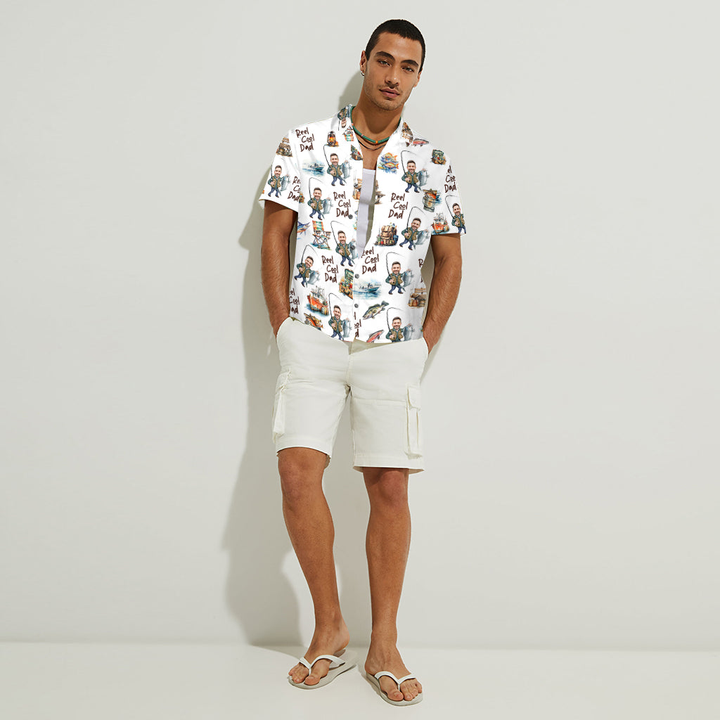 Papa cool - Chemise hawaïenne de pêche personnalisée