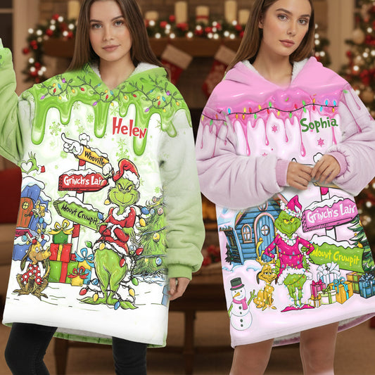 Welcome To Wholeville - Personalized Stole Christmas Blanket Hoodie