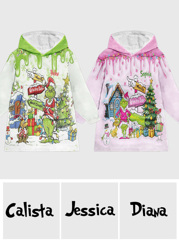 Welcome To Wholeville - Personalized Stole Christmas Blanket Hoodie