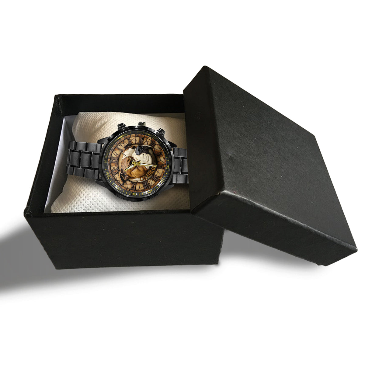 Montre-bracelet personnalisée pour chien American Staffordshire Terrier courageux