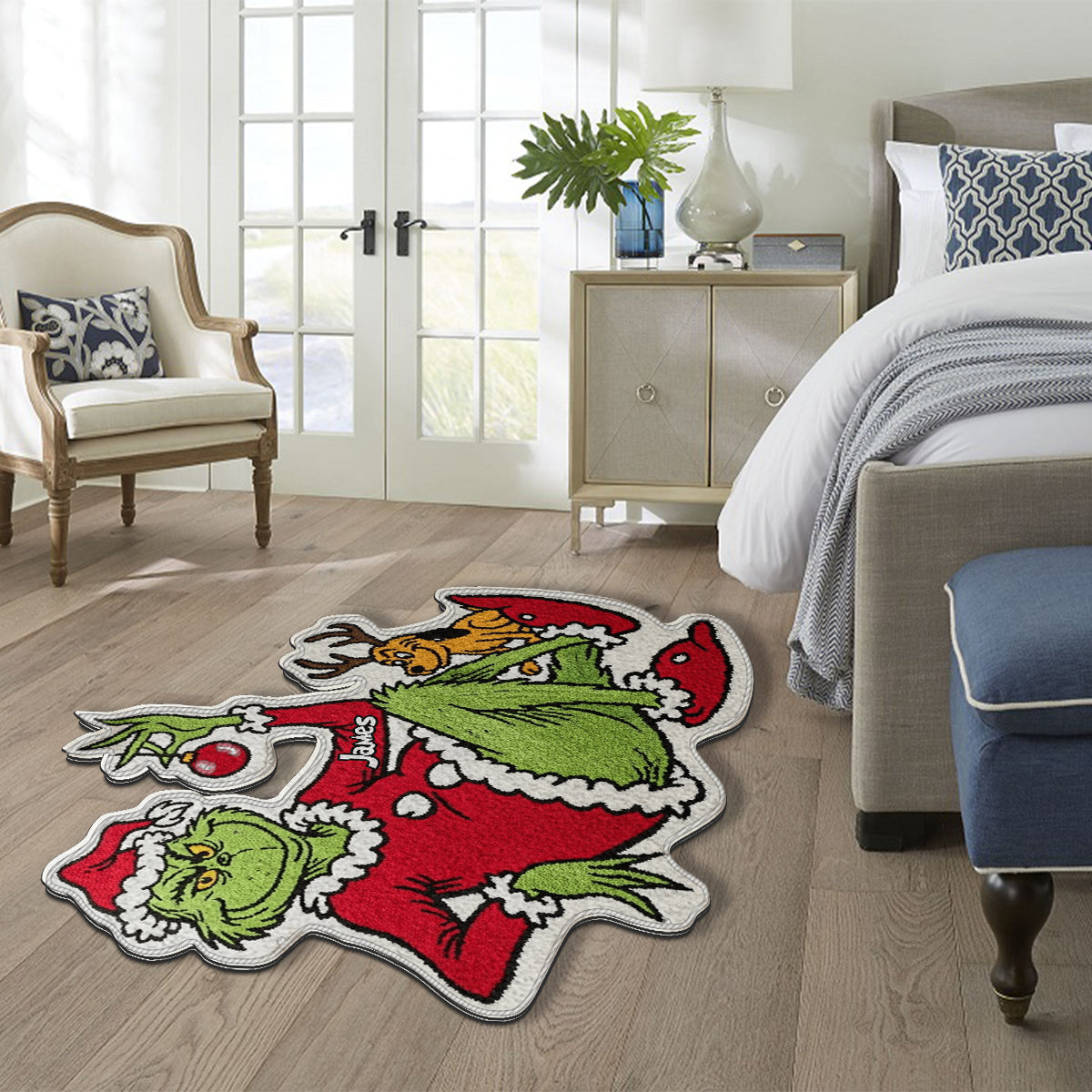 Merry Christmas - Personalized Stole Christmas Non-Slip Tufted Rug