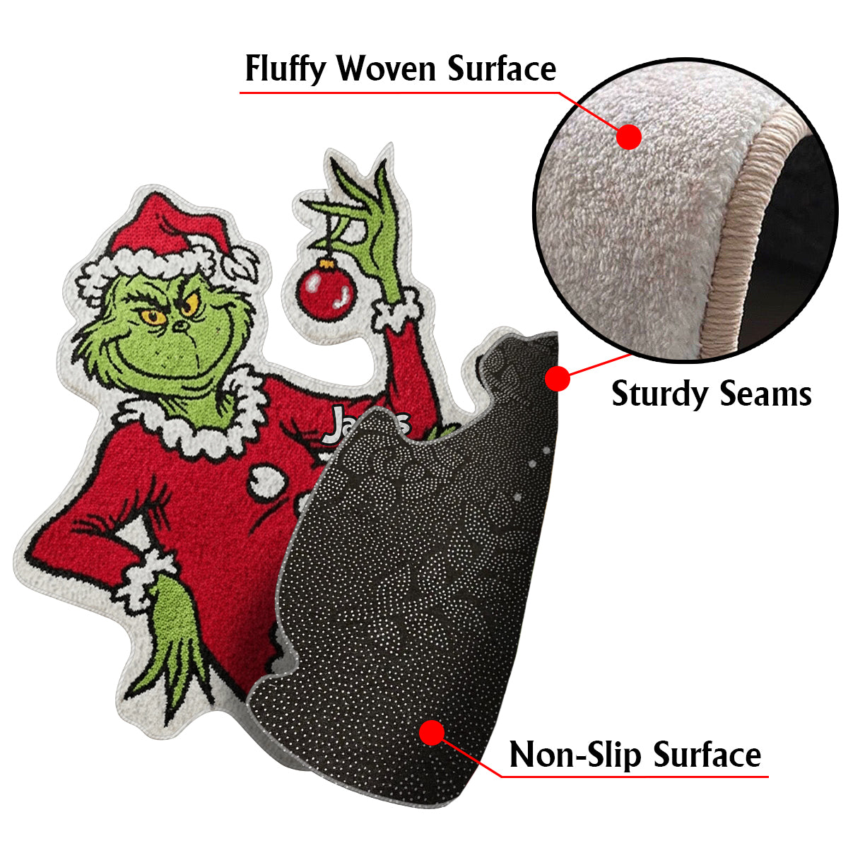 Merry Christmas - Personalized Stole Christmas Non-Slip Tufted Rug