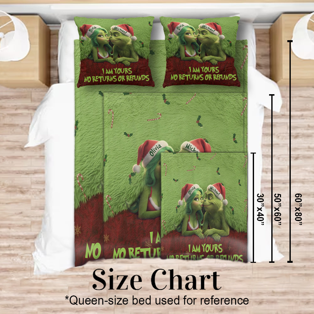 Je suis à toi - Ensemble couverture, étole et coussin décoratif de Noël personnalisés