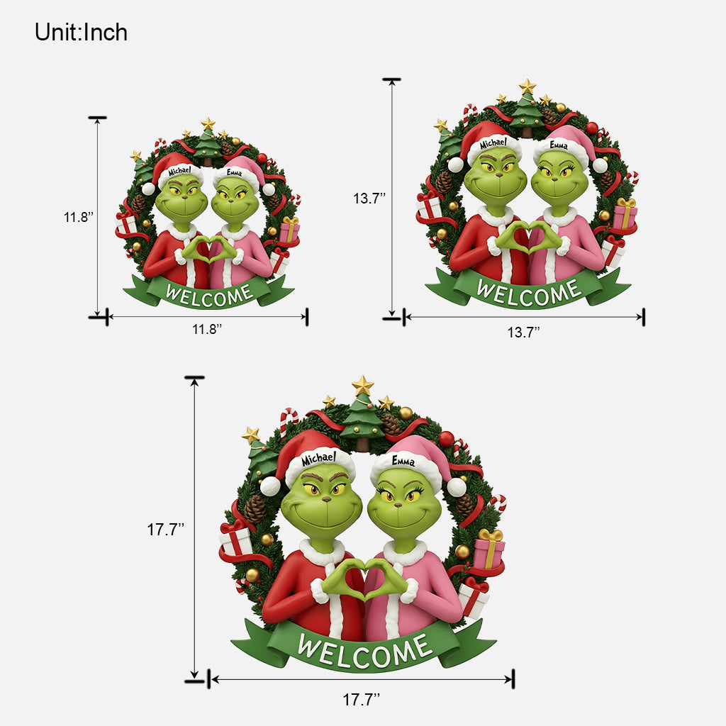 Merry Grinchmas - Personalized Stole Christmas Custom Shaped Wood Sign
