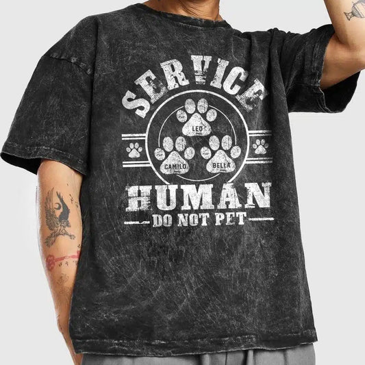 T-shirt personnalisé « Service Human Do Not Care » pour le lavage des chiens