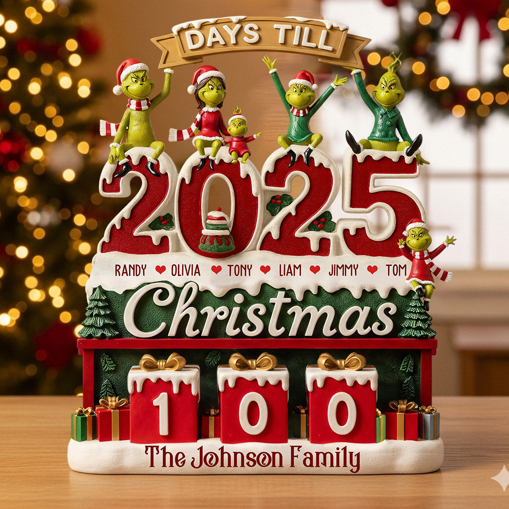 Compte à rebours de Noël - Étole de Noël personnalisée avec plaque interchangeable