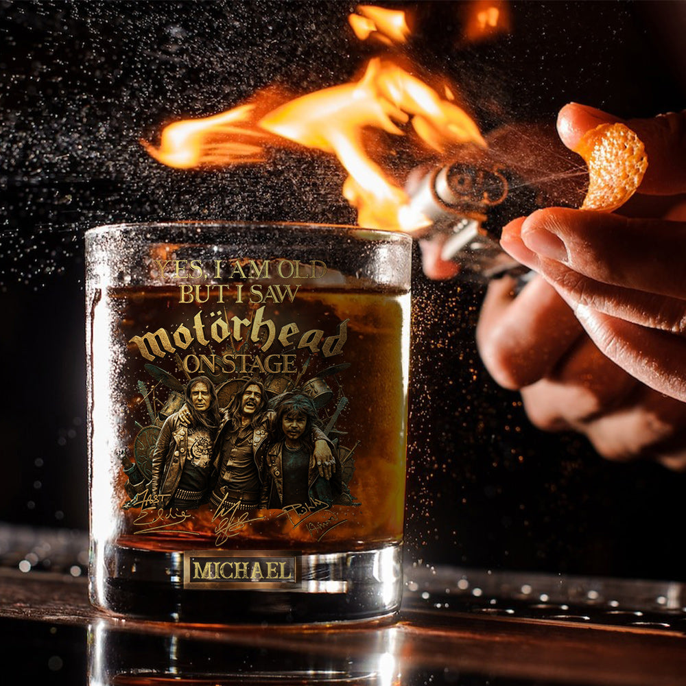 Motorhead sur scène - Verre à whisky Motorhead personnalisé