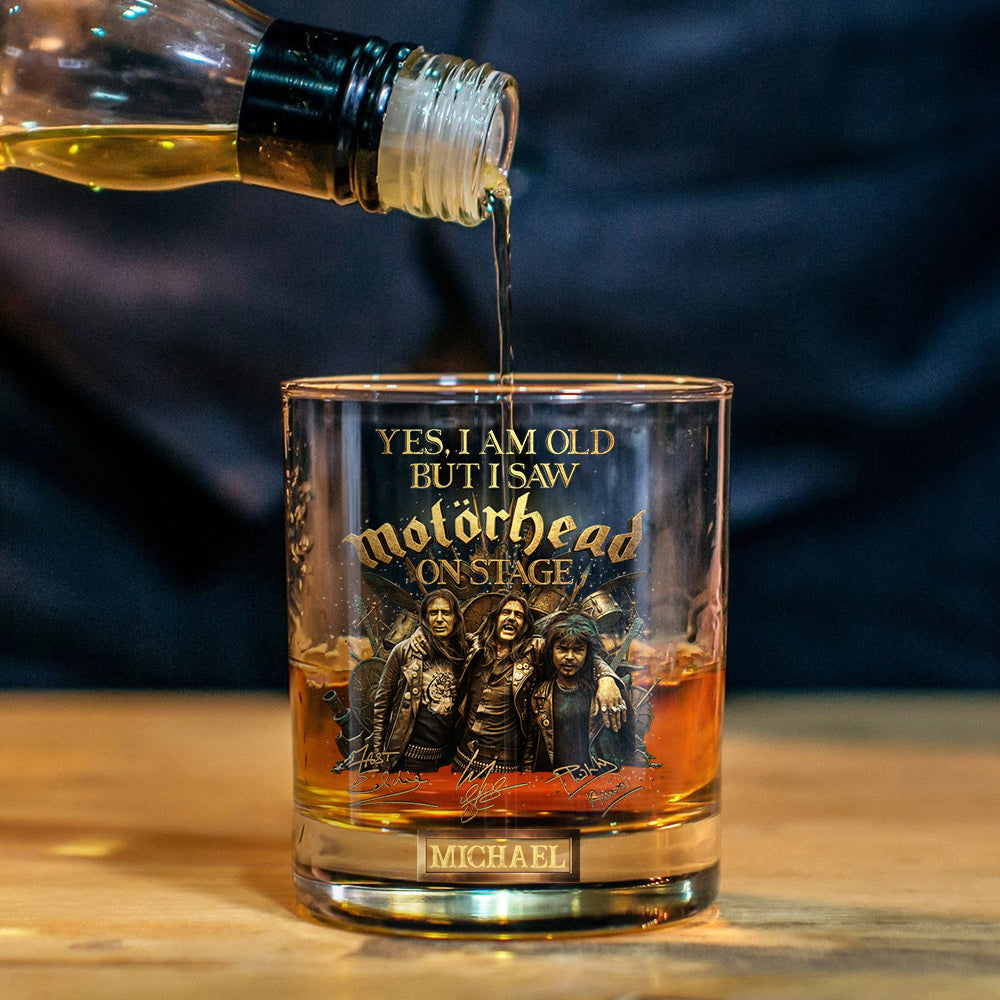Motorhead sur scène - Verre à whisky Motorhead personnalisé
