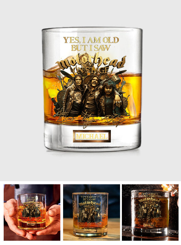 Motorhead sur scène - Verre à whisky Motorhead personnalisé