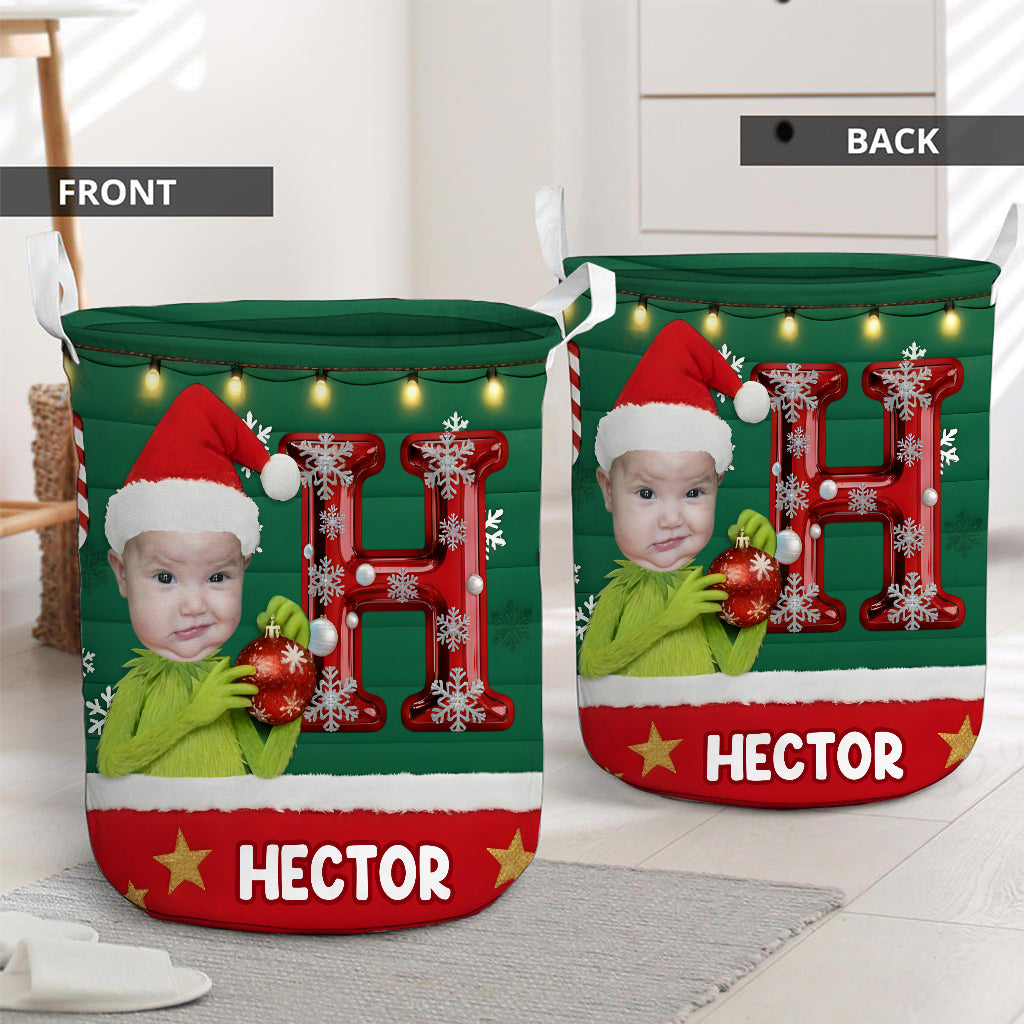 Merry Grinchmas - Personalized Stole Christmas Storage Basket