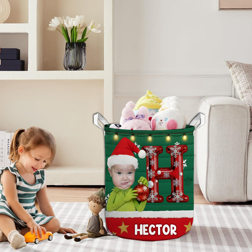Merry Grinchmas - Personalized Stole Christmas Storage Basket