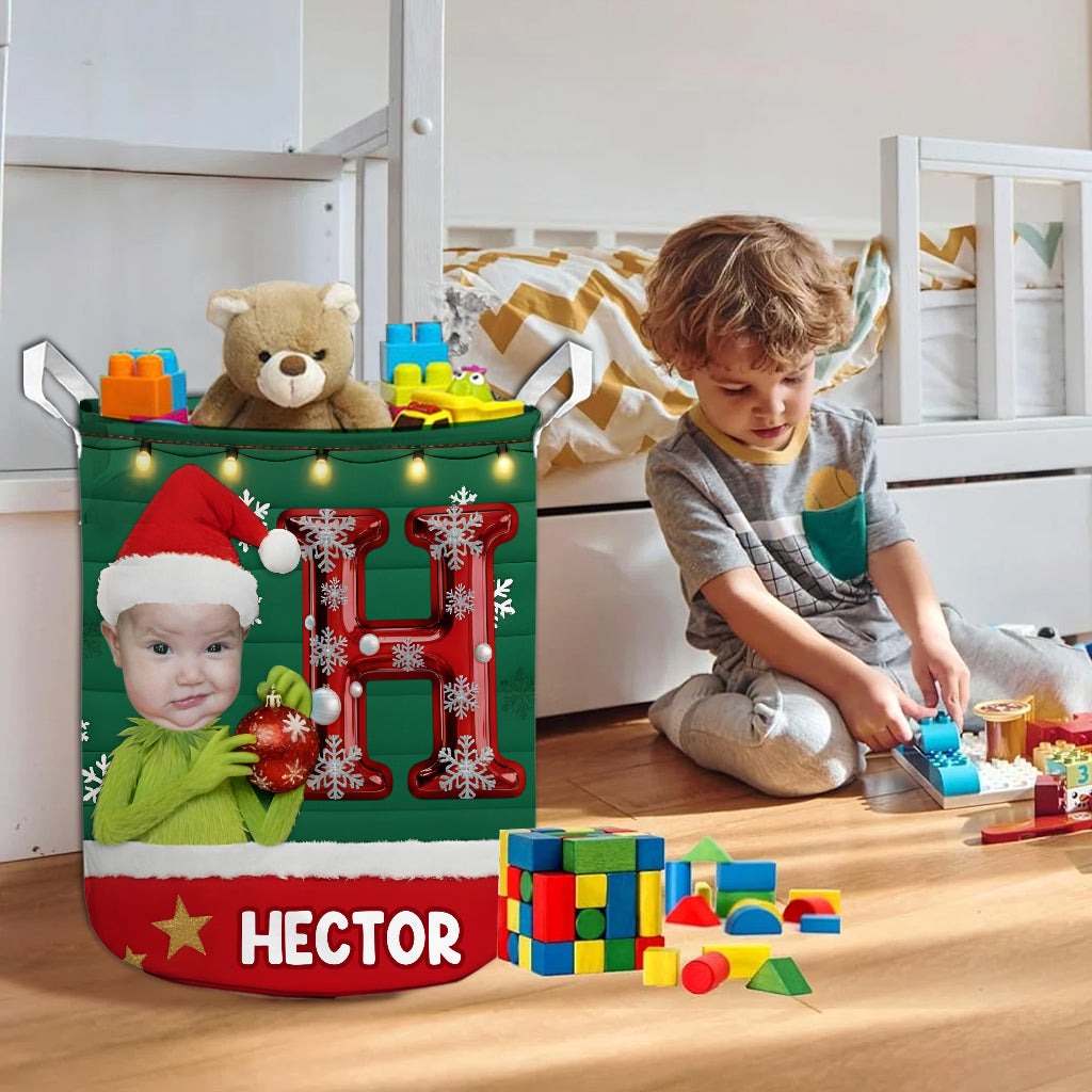 Merry Grinchmas - Personalized Stole Christmas Storage Basket