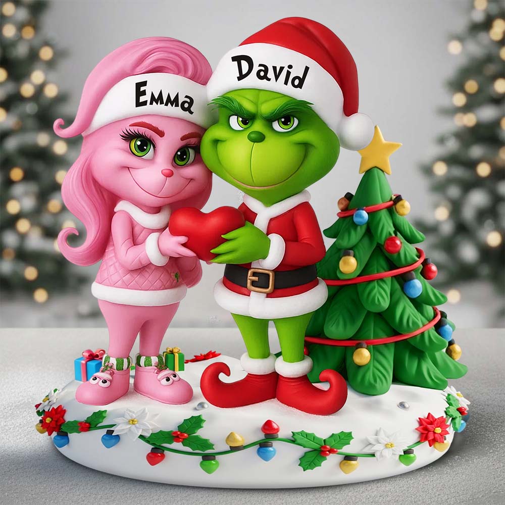 Joyeux Grinchmas - Étole de Noël personnalisée - Plaque acrylique sur mesure