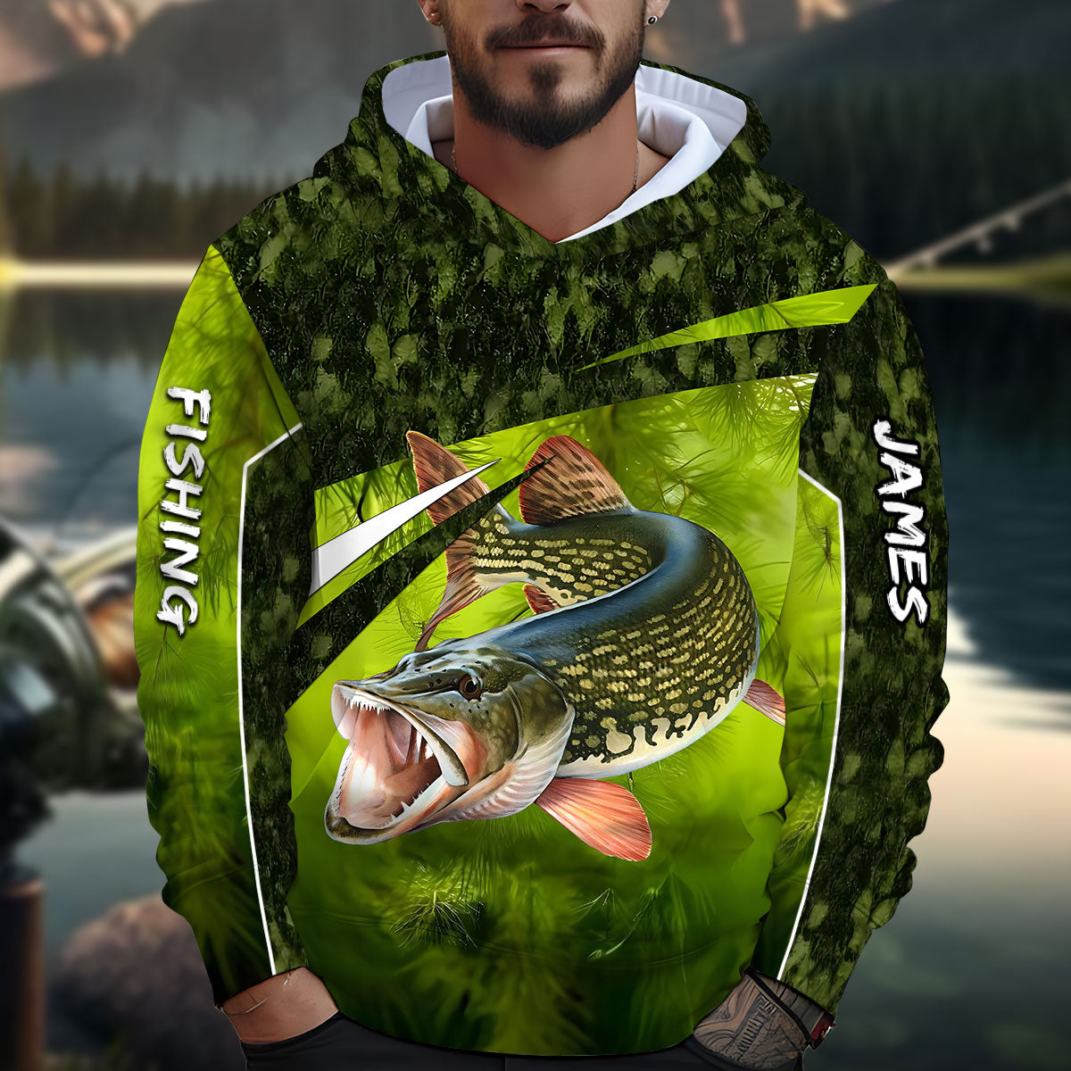 T-shirt personnalisé « J'adore la pêche »