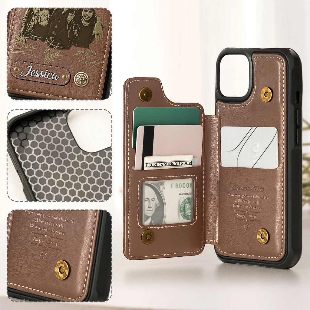 Motorhead sur scène - Étui portefeuille personnalisé pour téléphone portable avec groupe de musique Motorhead