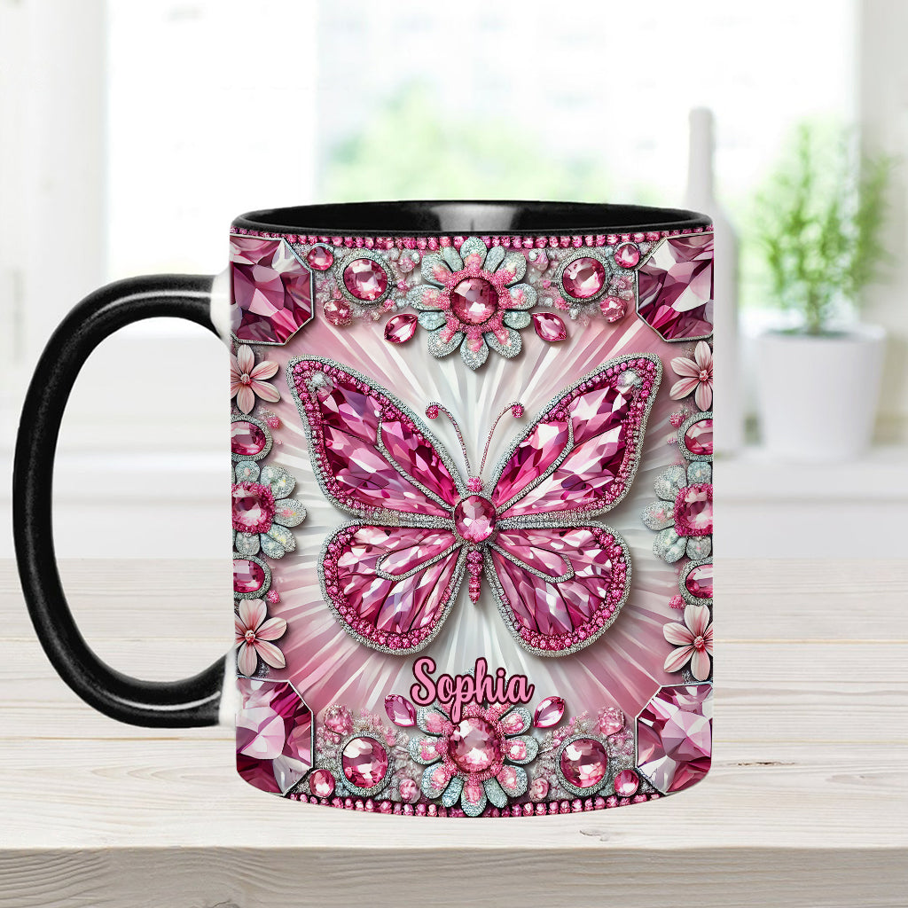 Beautiful Creatures - Personalized Butterfly Accent Mug