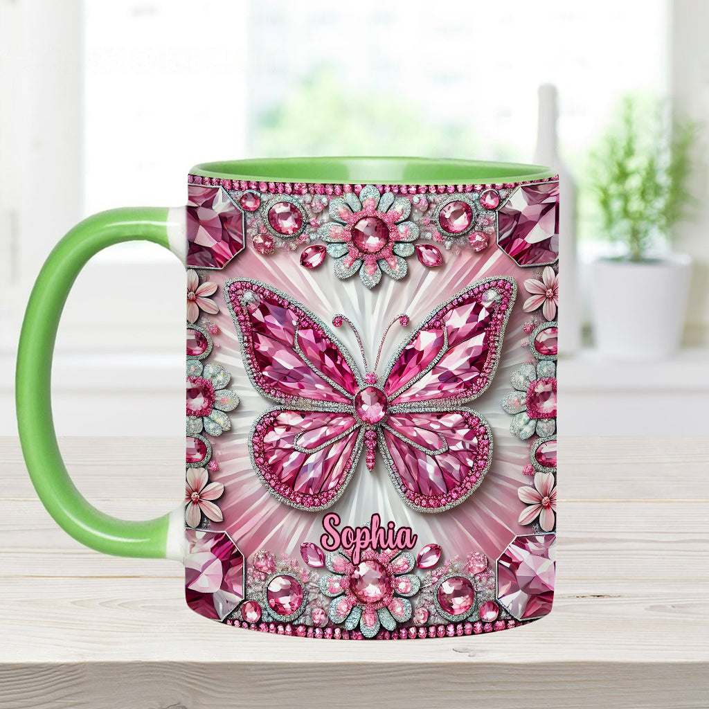 Beautiful Creatures - Personalized Butterfly Accent Mug